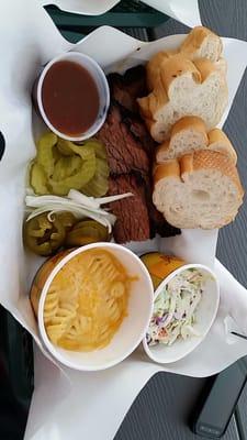 Have to try their moist, smoky, well flavored brisket plate! Cole slaw and mac n cheese were okay.