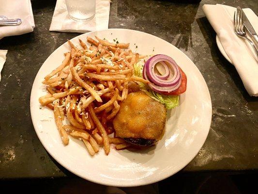 Happy Hour Wood Grilled Burger & Fries