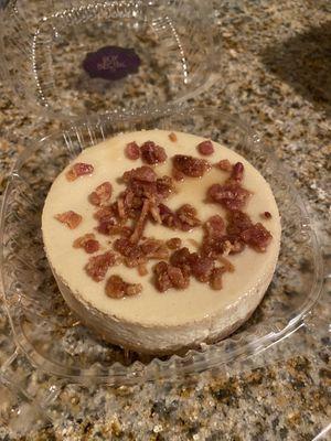 Bourbon maple bacon cheesecake