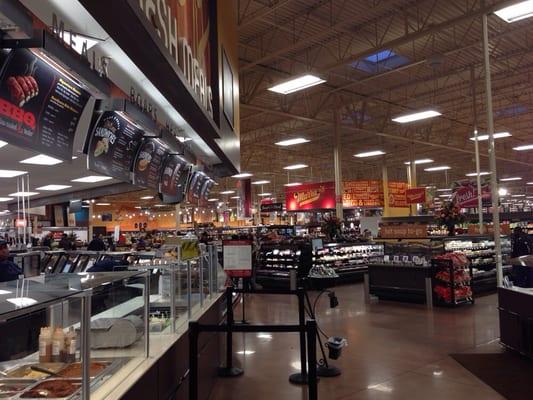 Cheese Bar in the center of the pic. This prepared foods area is HUGE! Actually, the whole store is! Grocery store on steroids.