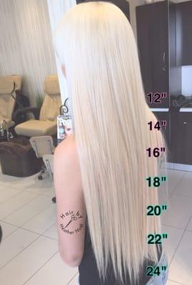 Hair Extension Lengths