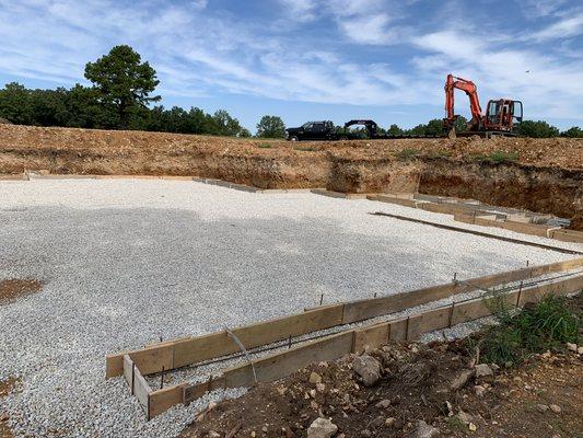 Excavation and footings on new custom home