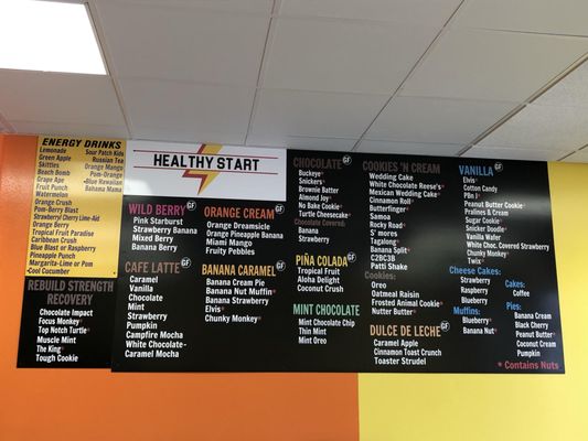 Our menu has over 70 flavors!