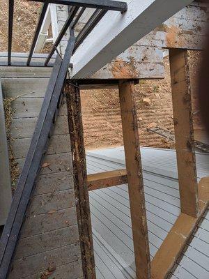 Old deck with dry rot