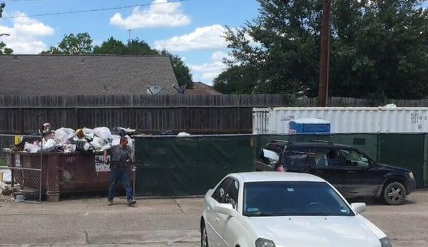 Fourth dumpster diver today! Another reason I love living in this quiet gated complex.