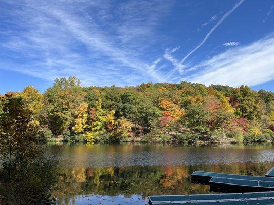 Lake Vreeland with its Fall foliage