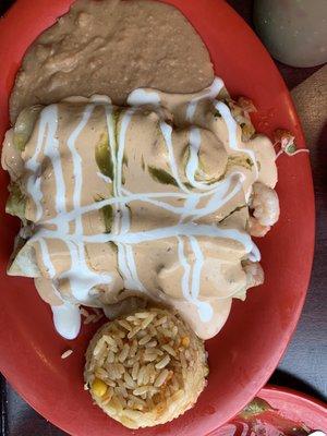 Chicken enchiladas