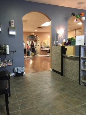 A beautiful and very clean salon.