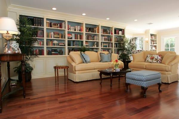 Hand painted bookshelves