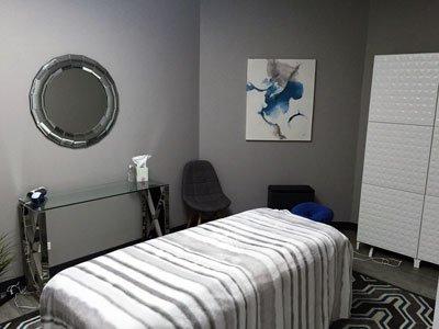 Massage therapy room