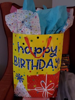 Gift bag with gift paper