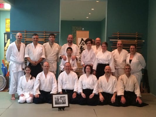 Class picture after visiting instructors from Southern Maryland aikido center.