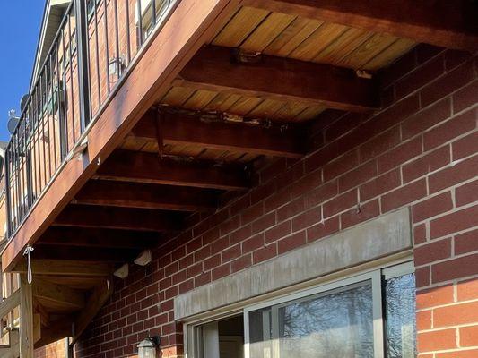 Rotten. balcony joists