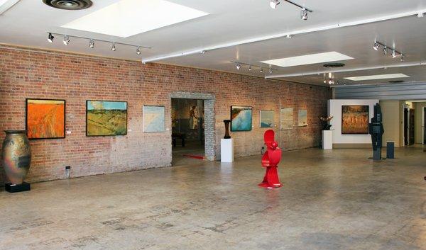 Interior of The Haen Gallery at Lumberyard Arts in Brevard, NC