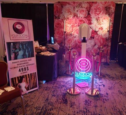 Our booth at the Quinceañera.com Expo at Hilton Universal at Studio City