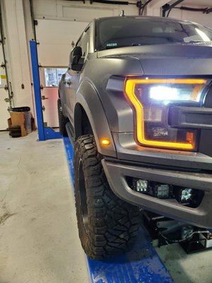 About to do oil change on Ford F150 raptor