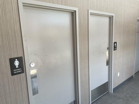 2 working restrooms. Men's room has a urinal and toilet!