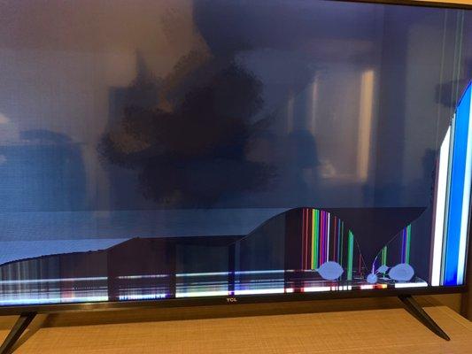 Damaged TV