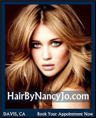 Make your appointment at HAIRBYNANCYJO.COM