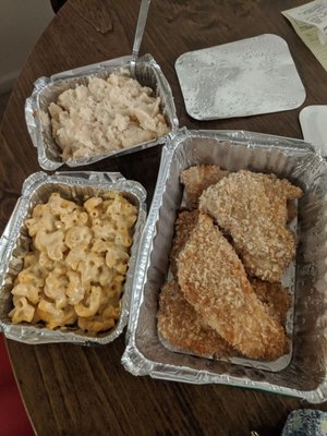 Parm and Panko chicken with two sides