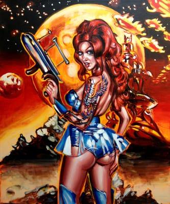 Art by Big Toe "Excessive Machine" was the machine that "the emperor" puts Barbarella in to try to kill her with pleas