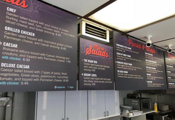 Restaurant menus - large scale graphics