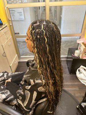 Knotless boho braids #knotlessbohobraidswithhumanhair