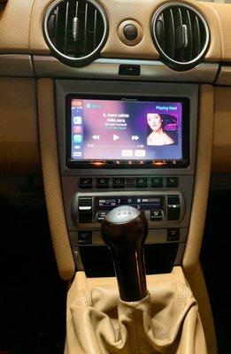 Pioneer 4500NEX installation in 2008 Cayman S