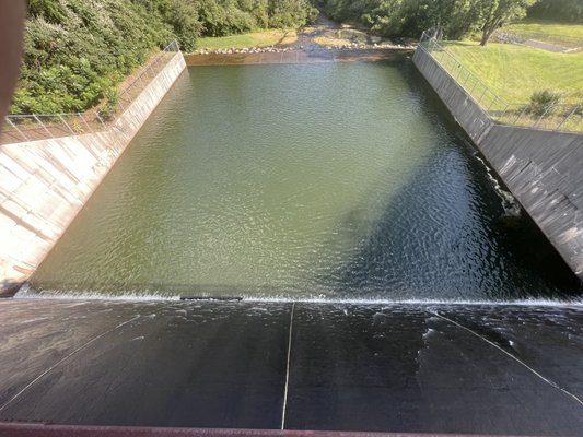 Top view of spillway