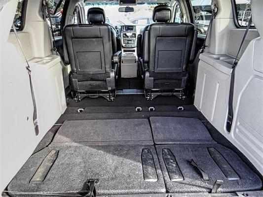 Turns into a cargo van with plenty of room for luggage, golf bags or moving boxes or even pet carriers!