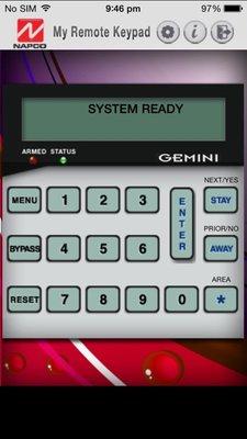 With the iRemote equipment, access your system remotely with the myremotekeypad app or www.myremotekeypad.com