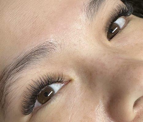 Hybrid lashes are a perfect mixture of classic and volume to deliver a soft look without too much thickness!