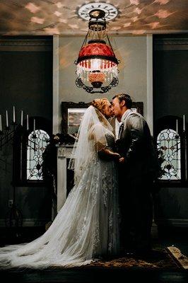 A kiss on the altar.