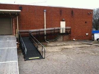 The Amramp Eastern North Carolina team completed this commercial ramp installation at the Durty Bull Brewing Company in Durha...