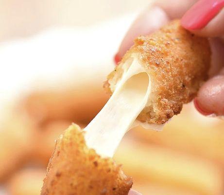 Appetizers Including gooey Mozzarella Cheese Sticks