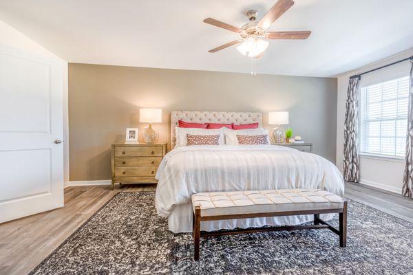 Bright Primary Bedroom Accommodating a King Size Bed!