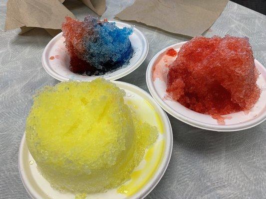 Shaved ice flavors