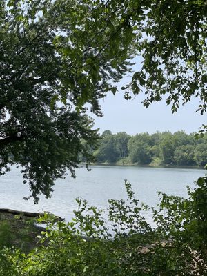 View of the Potomac River from our shady picnic table