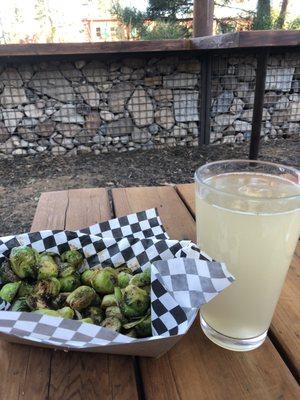 Brussel sprouts and local cider.