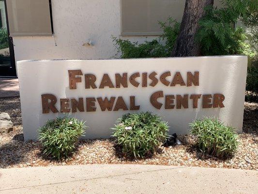 This bookstore is located on the property of the  Franciscan Renewal Center.