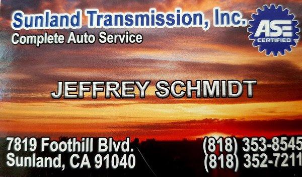 Sunland Transmissions
 7819 Foothill Blvd., Sunland-Tujunga
 818-353-8545