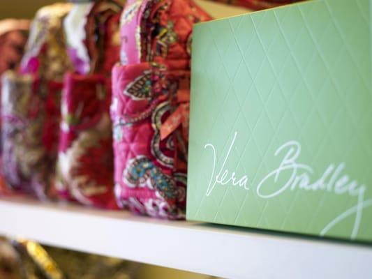 Vera Bradley in an array of colors, patterns and styles.