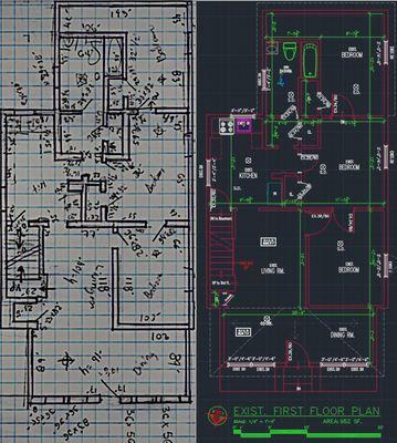 Sketch and CAD plan