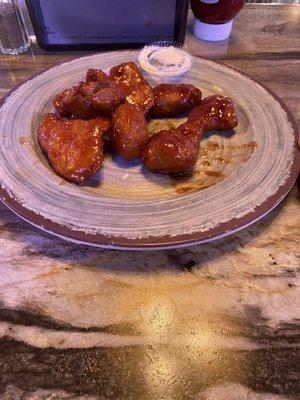 Teriyaki and honey barbecue wings