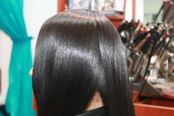 Silk. Press natural hair