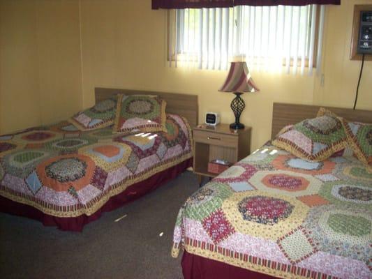 Room 15, one of several double rooms available.