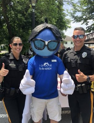 Nerd Mascot at a community event