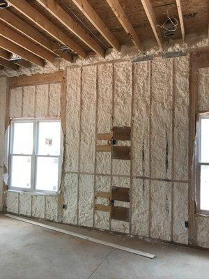 new construction open cell spray foam