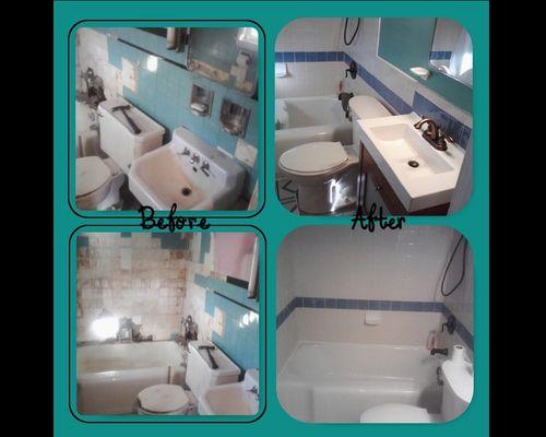 Before and After  Bathroom remodel