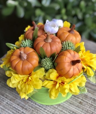 A bouquet of pumpkins from soap!